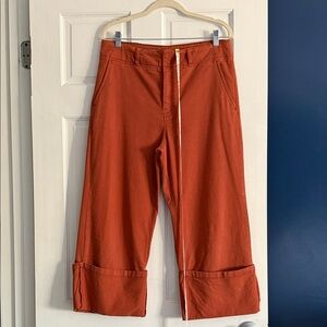 Pilcro Women's Flare Jeans in Rust Runs Big Great for the Fall
